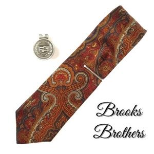 💯% Silk Paisley Print Tie EUC